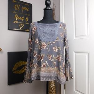 🌻 Knox Rose (M) Floral Smock Blouse